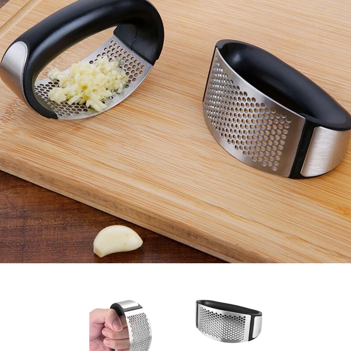 Biomak Yeni Sarımsak Ezici Paslanmaz Çelik Garlic Press