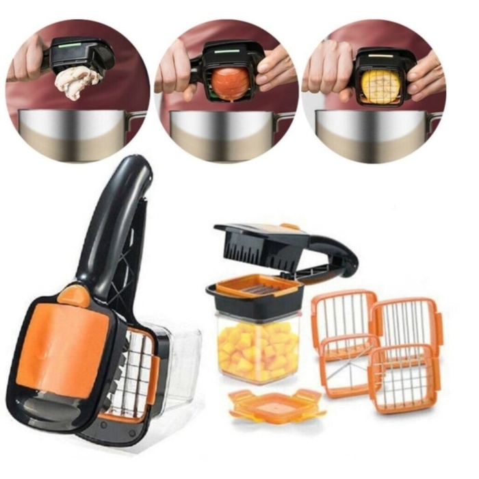 Biyomak® 5 In 1 Pratik Hazneli Sebze Meyve Doğrayıcı