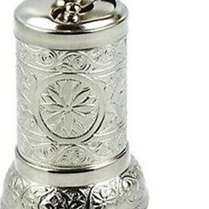 Biyomak® Osmanlı Motifli Kahve ve Baharat Değirmeni Gümüş