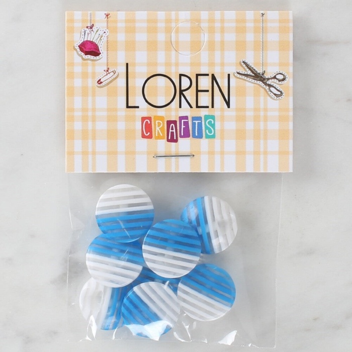 Biomak Loren Crafts 8li Desenli Düğme - 1085