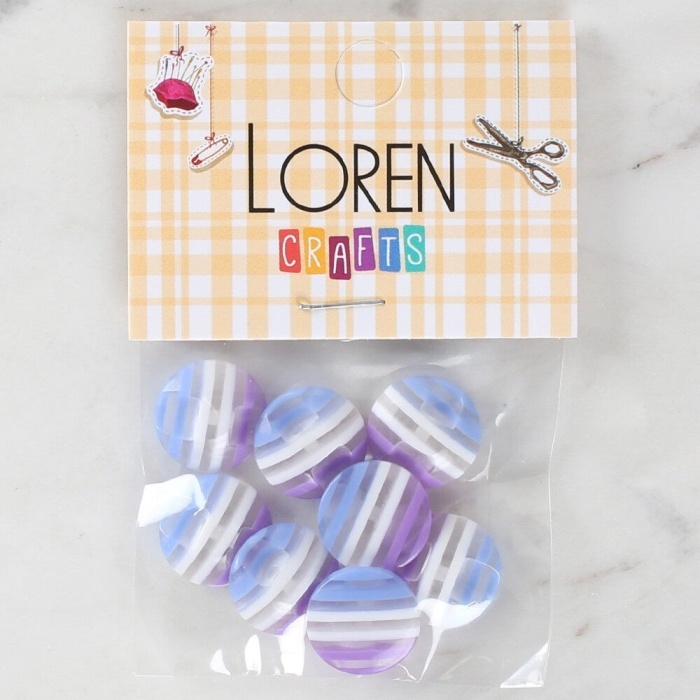 Biomak Loren Crafts 8li Desenli Düğme - 1092