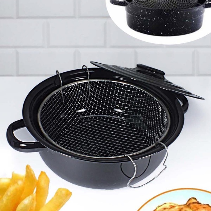 Biyomak® Essan Yanmaz ve Yapışmaz Fritöz Kızartma Tenceresi