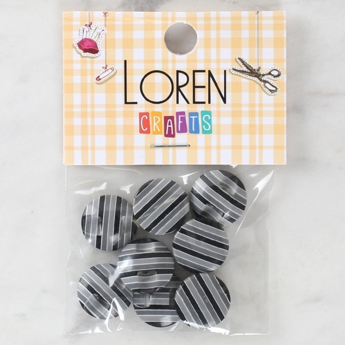 Biomak Loren Crafts 8li Desenli Düğme - 1098