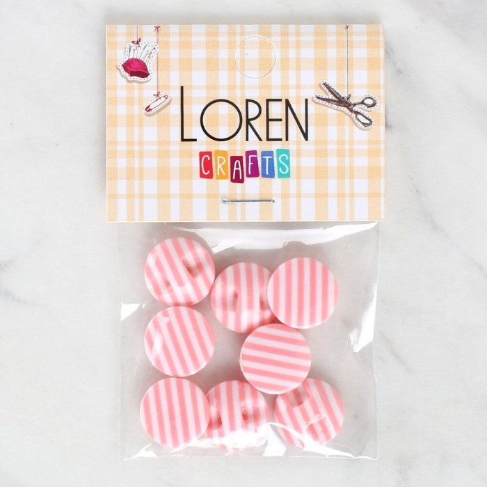 Biomak Loren Crafts 8li Desenli Düğme - 1105