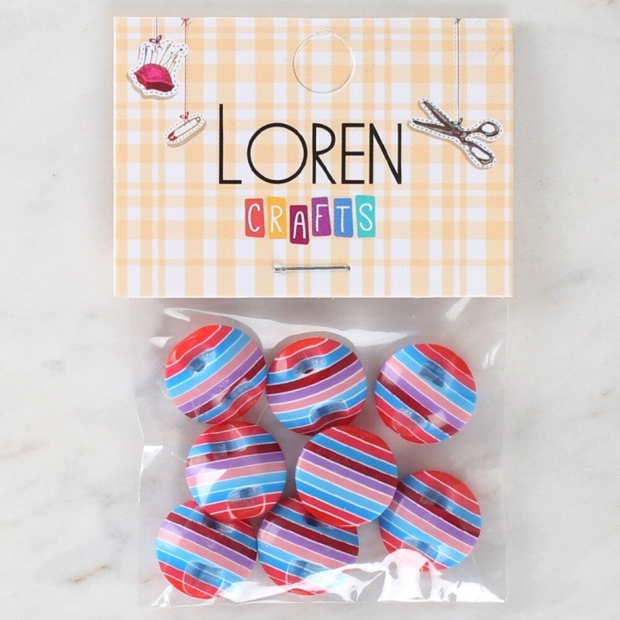 Biomak Loren Crafts 8li Desenli Düğme - 1106