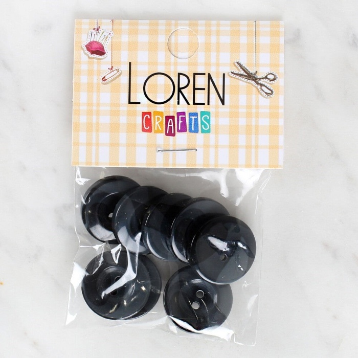 Biomak Loren Crafts 8li Düğme Gri - 1129