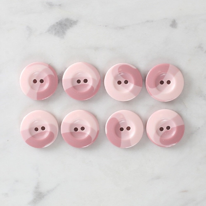 Biomak Loren Crafts 8li Düğme Pembe - 1123