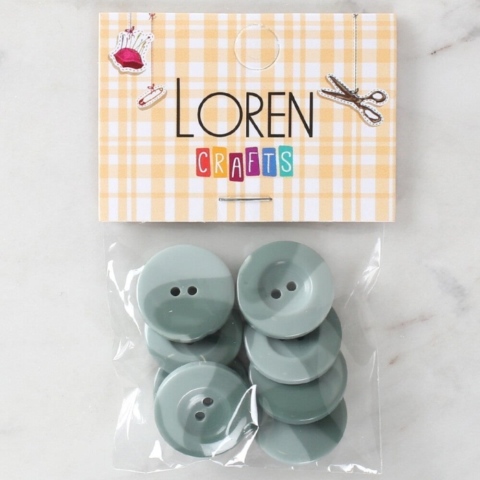 Biomak Loren Crafts 8li Düğme Yeşil - 1138