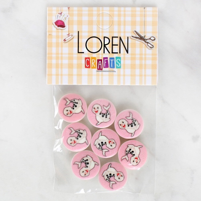 Biomak Loren Crafts 8li Fok Düğme - 1037