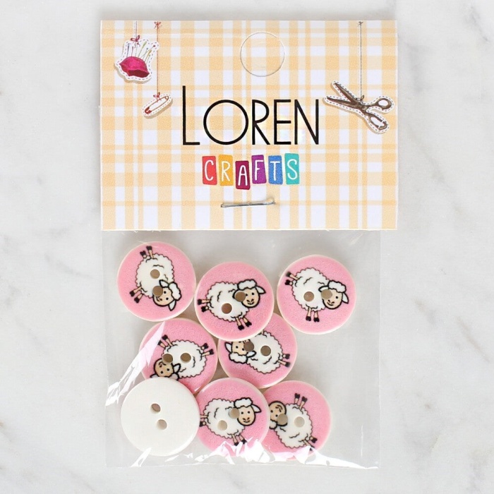 Biomak Loren Crafts 8li Koyun Düğme - 1169