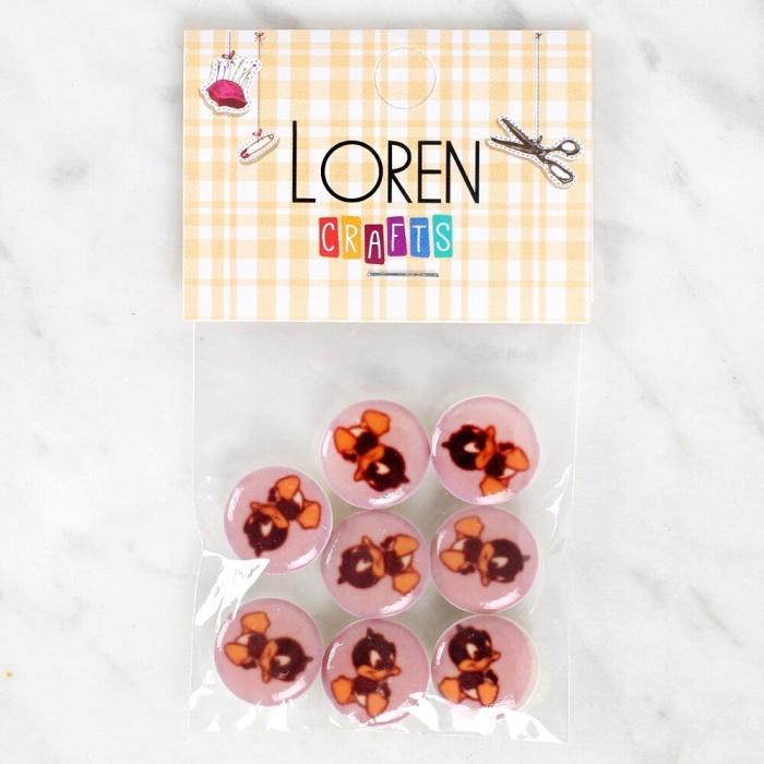 Biomak Loren Crafts 8li Ördek Düğme - 1205