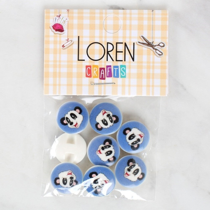 Biomak Loren Crafts 8li Panda Düğme - 1056