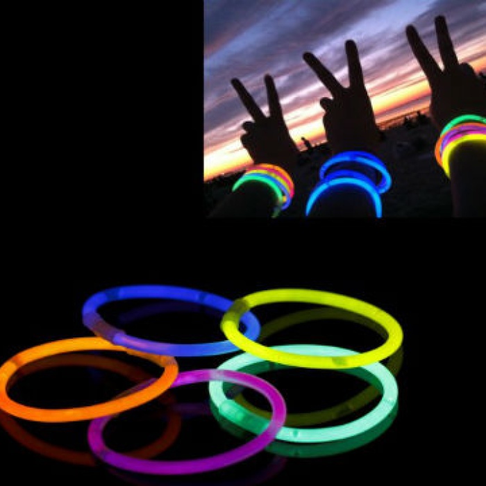 Biomak 10 Adet Glow Stick Bracelet Fosforlu Kırılan Çubuk Bileklik