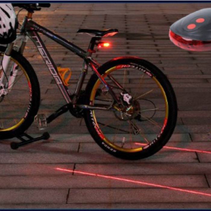 Biyomak® Lazer Güvenlik Şeritli Bisiklet Stop Lambası