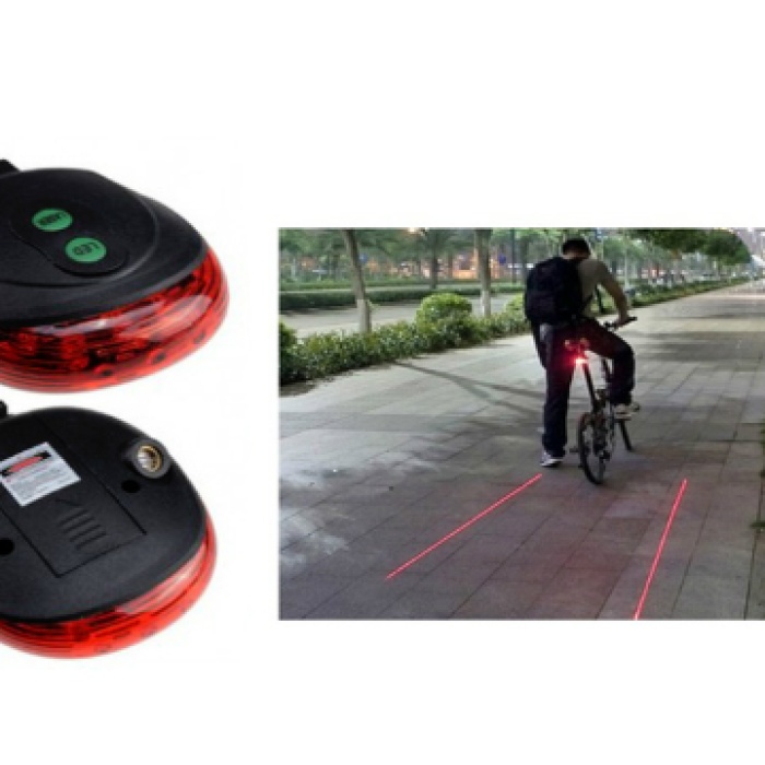 Biyomak® Lazer Güvenlik Şeritli Bisiklet Stop Lambası