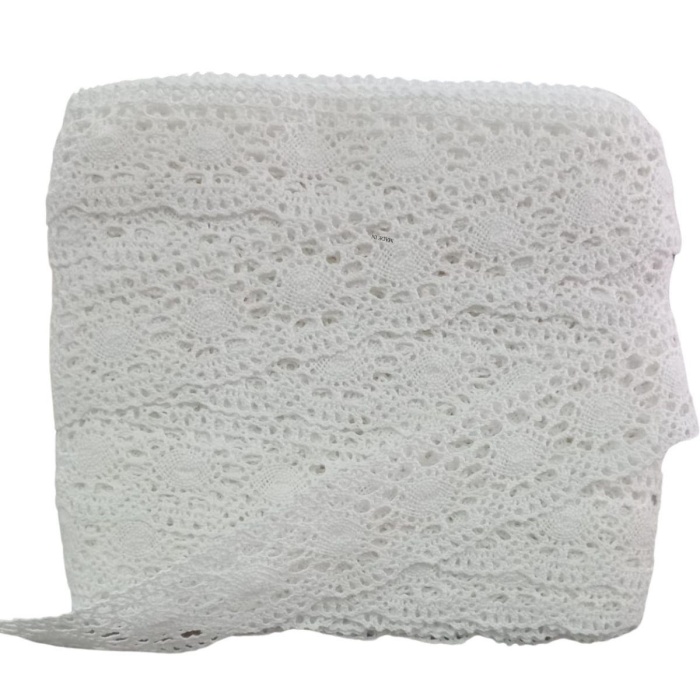 Biomak Kopanaki Dantel en 5 cm Badem Model Beyaz 1 Metre