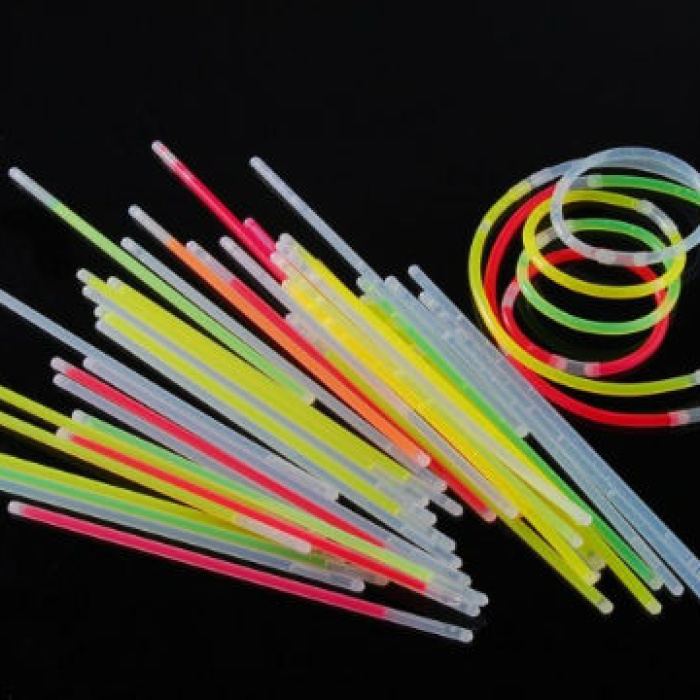 Biomak 10 Adet Karanlıkta Işık Veren Bracelet Fosforlu Kırılan Çubuk Bileklik