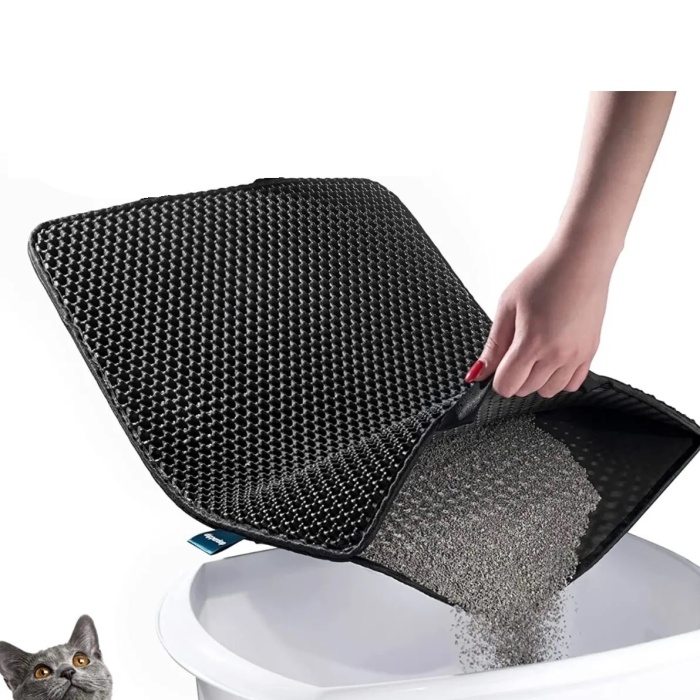 Biomak® Elekli Kedi Tuvalet Önü Paspası - Siyah