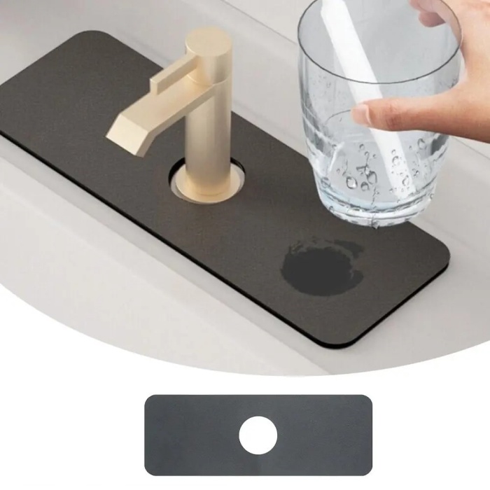 Biomak Su Emici Sihirli Mutfak Banyo Musluk Matı Lavabo Kenar Matı