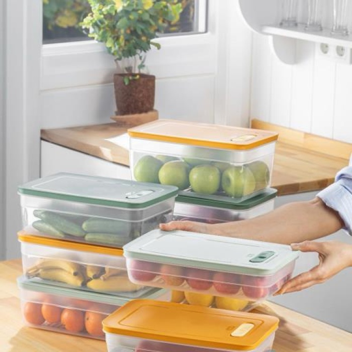 Biomak® Tupper Model - Vakumlu - Mikrodalga Buzluk Saklama Kabı 5LT