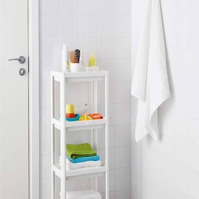 Biomak Shelf 3 Katlı  Raf Ünitesi -  Mutfak - Banyo  Depolama Rafı