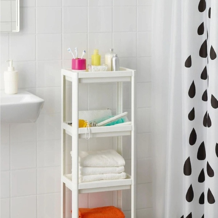 Biomak Shelf 3 Katlı  Raf Ünitesi -  Mutfak - Banyo  Depolama Rafı
