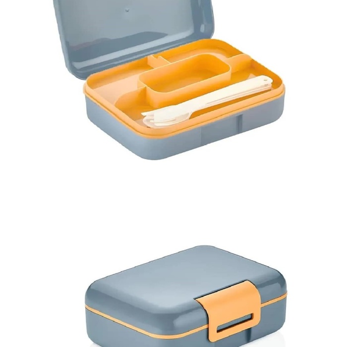 Meyve Suyu Bölmeli Tabaklı Beslenme Kabı Diyet KabıÇatal Bıçak Kaşık Dahildir