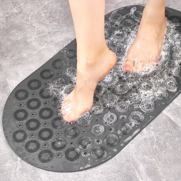 Biomak Vantuzlu Banyo Kaydırmaz Paspas- Tırtıklı Ayak Duş Matı Silikon Masaj Pedi