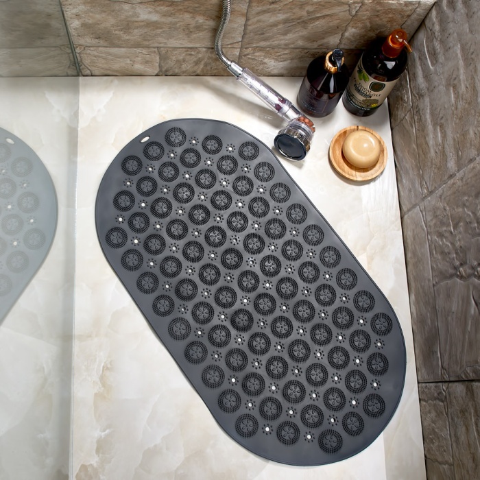 Biomak Vantuzlu Banyo Kaydırmaz Paspas- Tırtıklı Ayak Duş Matı Silikon Masaj Pedi