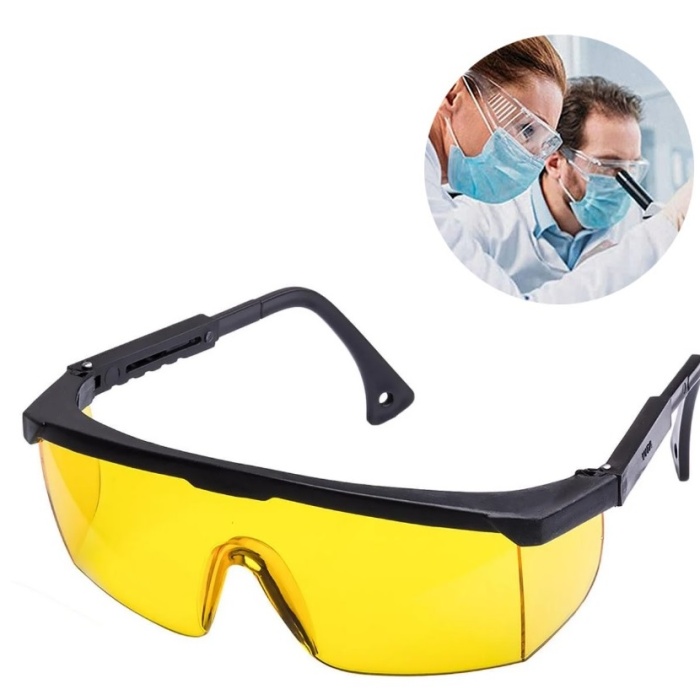 Biomak Laboratuvar Gözlüğü / Çapak Gözlüğü Sarı