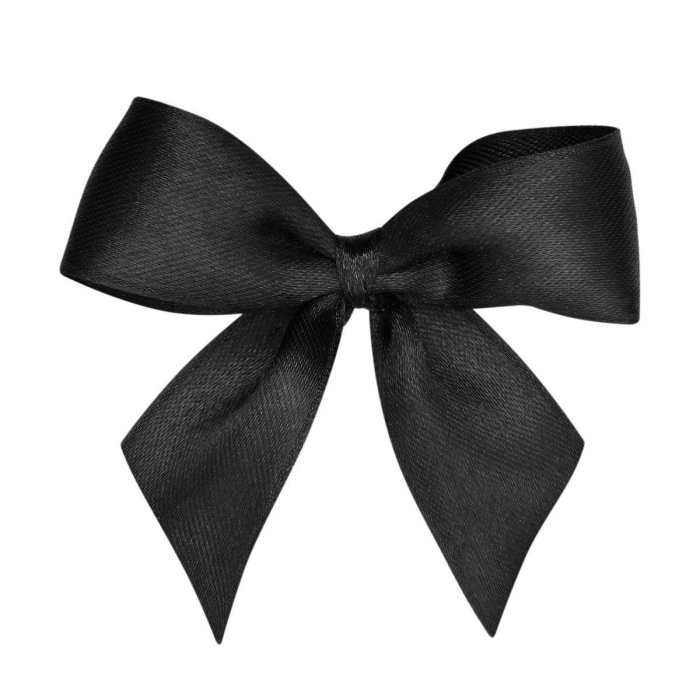 Biomak® Saten Kurdele 6 cm Siyah 1 Metre
