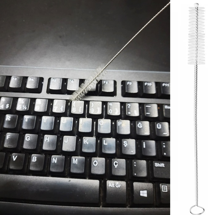 Biomak® 3 Lü Pratik Fırça  Esnek Bükülebilir Klavye Mouse Arası Temizlik Fırçası
