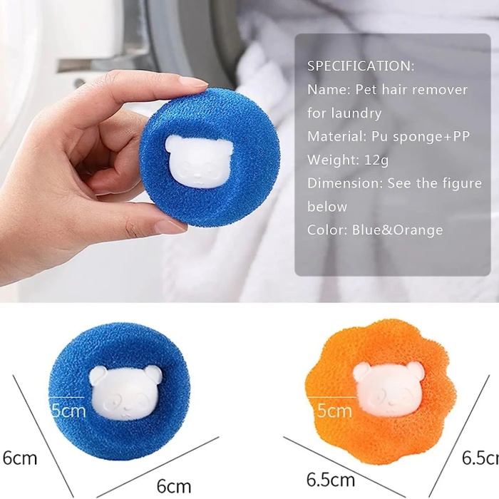 2 Adet Çamaşır Makinesi Ve Evcil Hayvanlar İçin Tüy Toplayıcı Yıkanabilir Sünger Top