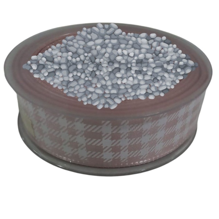 Biomak® Tafta Ekoseli Kurdele 25 mm Pudra 5 Metre