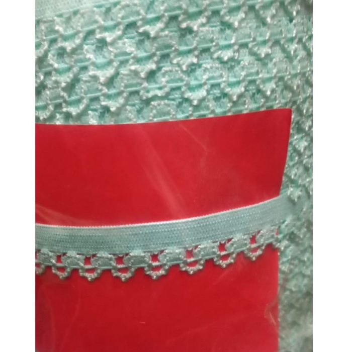 Biomak Çamaşır Lastiği Dantelli 1 cm 75 Metre 1 Top Su Yeşili