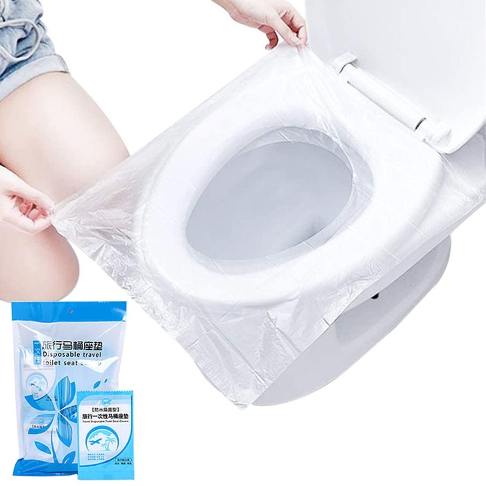Biomak 50 Adet Biyobozulur Klozet Kapağı Poşeti Seyahat Tipi Taşınabilir Klozet Kılıfı