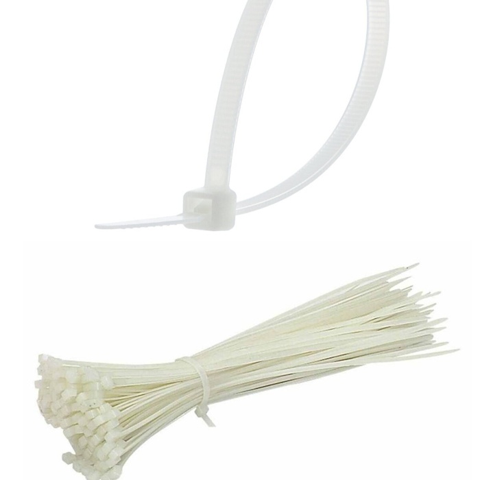 Biomak 50 Adet Plastik Cırt Kelepçe Kablo Bağı Kablo Düzenleyici-4.8 X 380 MM