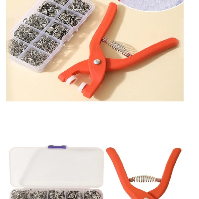 Biomak® Yuvarlak Halkalı Kuş Gözü Pensesi 9.5 Mm - Saklama Kutulu Bebek Elbise Çıtçıt Montaj Seti