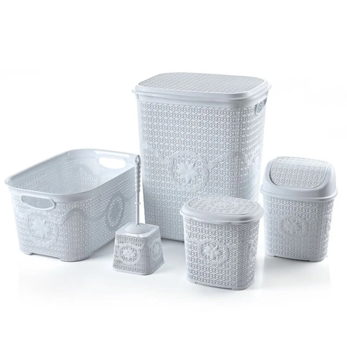 Biomak Çeyiz Seti Rattan 5 Parça Örgülü Çeyiz Seti