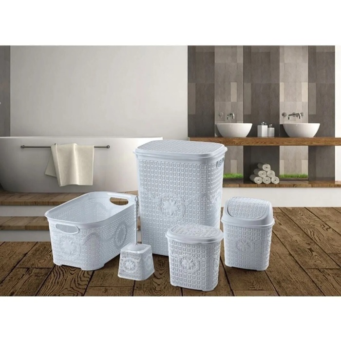 Biomak Çeyiz Seti Rattan 5 Parça Örgülü Çeyiz Seti