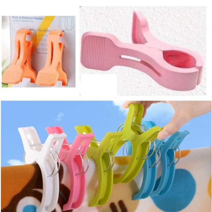 Biomak® Mont - Battaniye Ve Plaj Havlusu  Mandalı- XL 2 Adet
