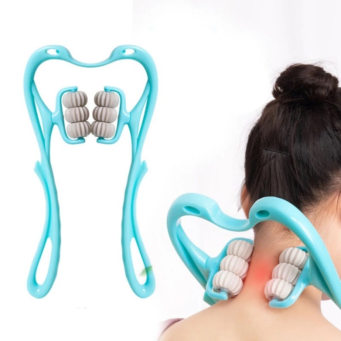 Biomak® Boyun Bacak Ayak Bel Masaj Aleti Çok Fonksiyonlu Manuel Altı Tekerlekli