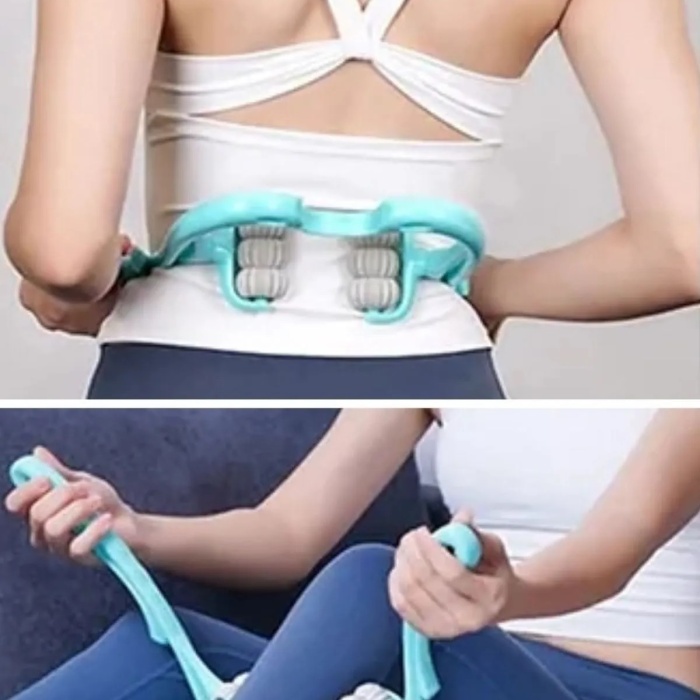 Biomak® Boyun Bacak Ayak Bel Masaj Aleti Çok Fonksiyonlu Manuel Altı Tekerlekli