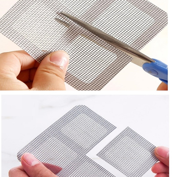Biyomak® 10 Adet Yapışkanlı Kesilerek Kullanılabilir Yırtık Kapı-Pencere Sinekliği Onarım Tamir Bandı