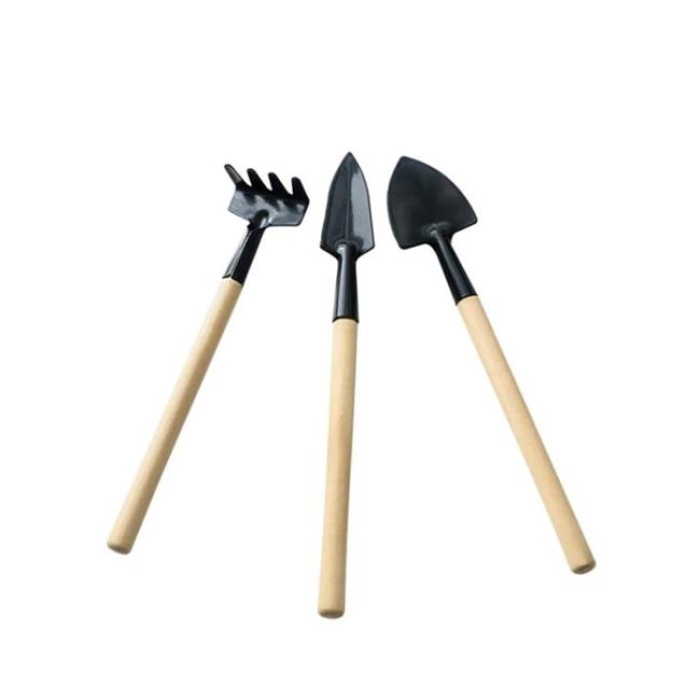 Biomak® 3 Parça Mini Bitki Hobi Seti - Bahçe Saksı Sukulent  Bakım Çapa-Tırmık-Kürek