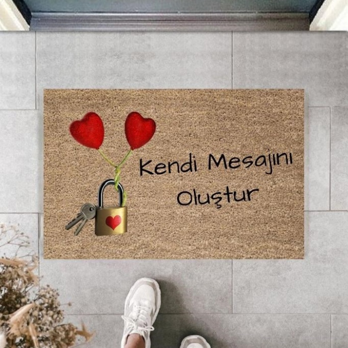 Biomak Dijital Baskı Kişiye Özel İç Kapı Dekorasyon Paspas  PS11252