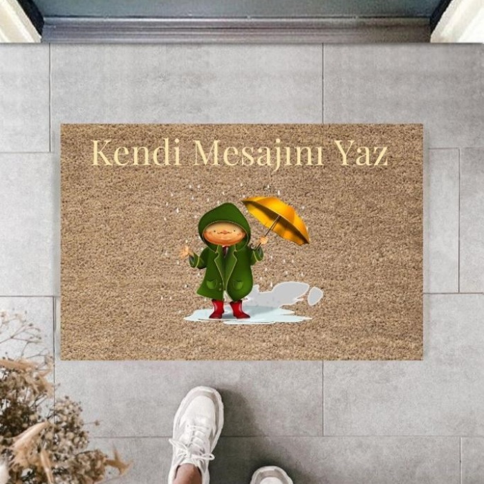 Biomak Dijital Baskı Kişiye Özel İç Kapı Dekorasyon Paspas  PS11269