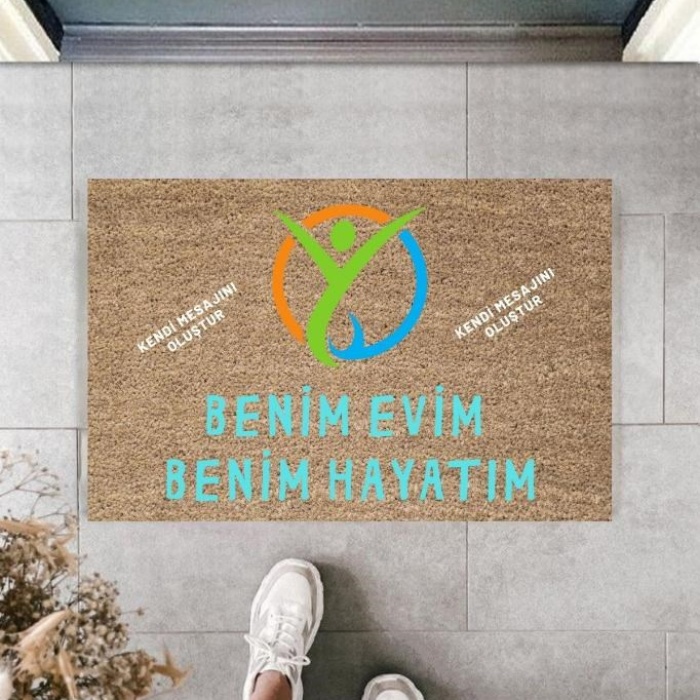 Biomak Dijital Baskı Kişiye Özel İç Kapı Dekorasyon Paspas  PS11272