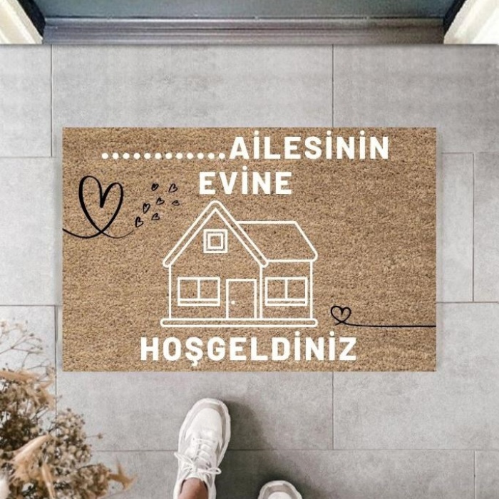 Biomak Dijital Baskı Kişiye Özel İç Kapı Dekorasyon Paspas  PS11275