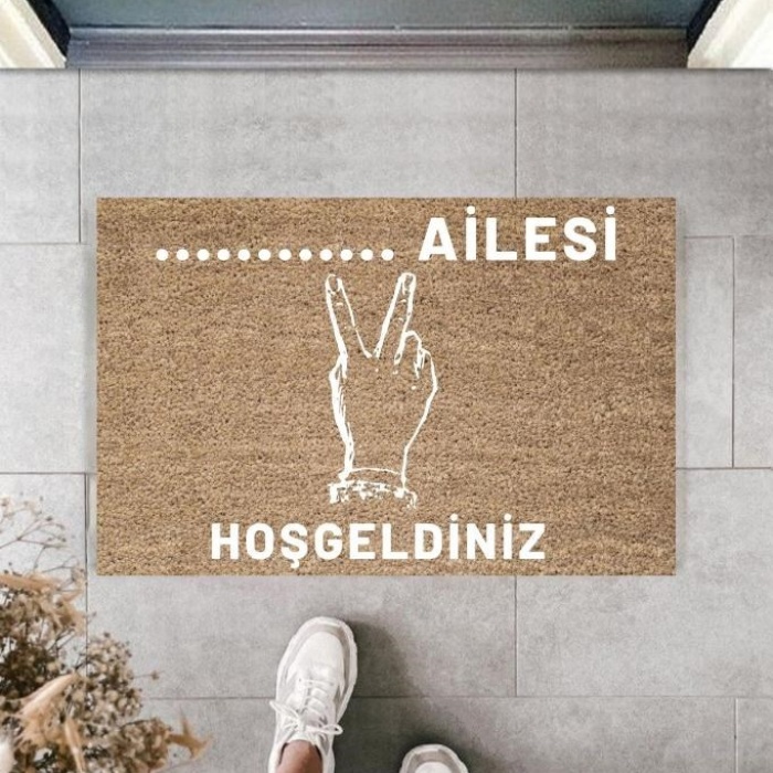Biomak Dijital Baskı Kişiye Özel İç Kapı Dekorasyon Paspas  PS11278